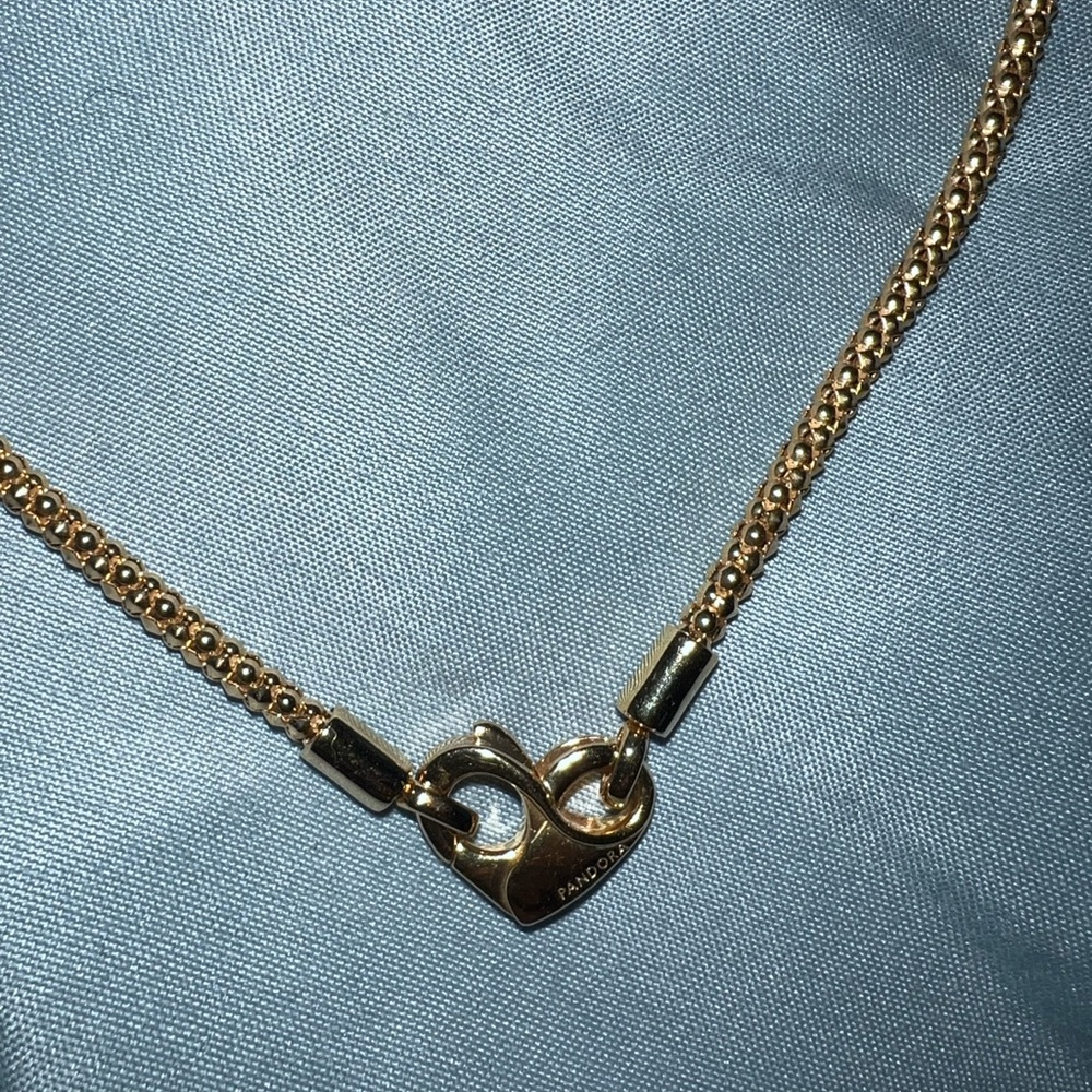 Pandora Studded 14K Gold Plated Studded Chain Necklace